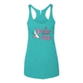 thumbnail image 2 of In October We Wear Pink Awareness Tri-Blend Racerback Tank Top, Tahiti Blue, Large, 2 of 3