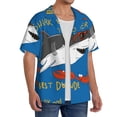 thumbnail image 2 of Kdxio Men'S Hawaiian Shirt For Men Short Sleeve Shirt Shark With Sunglasses And Lobste Summer Casual Holiday Beach Button Down T-Shirts, 2 of 5