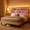 Beige, variant on Queen Size Bed Frame, Upholstered Platform Bed with Storage Headboard, Charging Station &LED Lights, Noise Free, No Box Spring Needed, Dark Gray