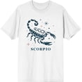thumbnail image 3 of Scorpio Zodiac Sign Adult White Crew Neck Short Sleeve Tee-Medium, 3 of 4
