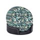 thumbnail image 2 of Posavasos de cuero de 6 piezas, alfombra de estilo náutico, patrón tradicional oriental de olas del océano con espuma y salpicaduras, posavasos para bebidas, posavasos para tazas, regalo de, 2 of 7