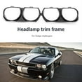thumbnail image 2 of 2pcs Head Lamp Covers Trim Car Styling Accessories Black for Dodge Challenger, 2 of 9