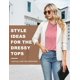 thumbnail image 3 of Blusa Rosa de Encaje para Mujer AURUZA, Casual de Negocios, 3 of 8