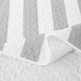 thumbnail image 5 of Meiyoeat Retro Pinstripe Bed Spread Queen, Modern Straight Line Queen Coverlet Set, Gray White, 5 of 7