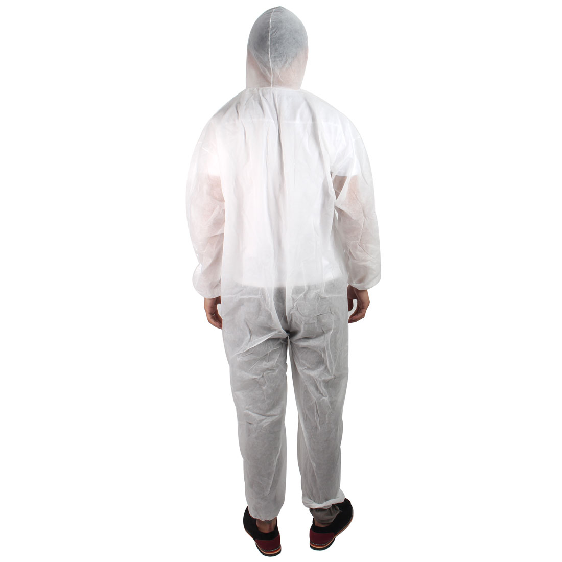 Unisex Nonwoven Fabric Disposable Zipper Overall Coverall Suit Uniform