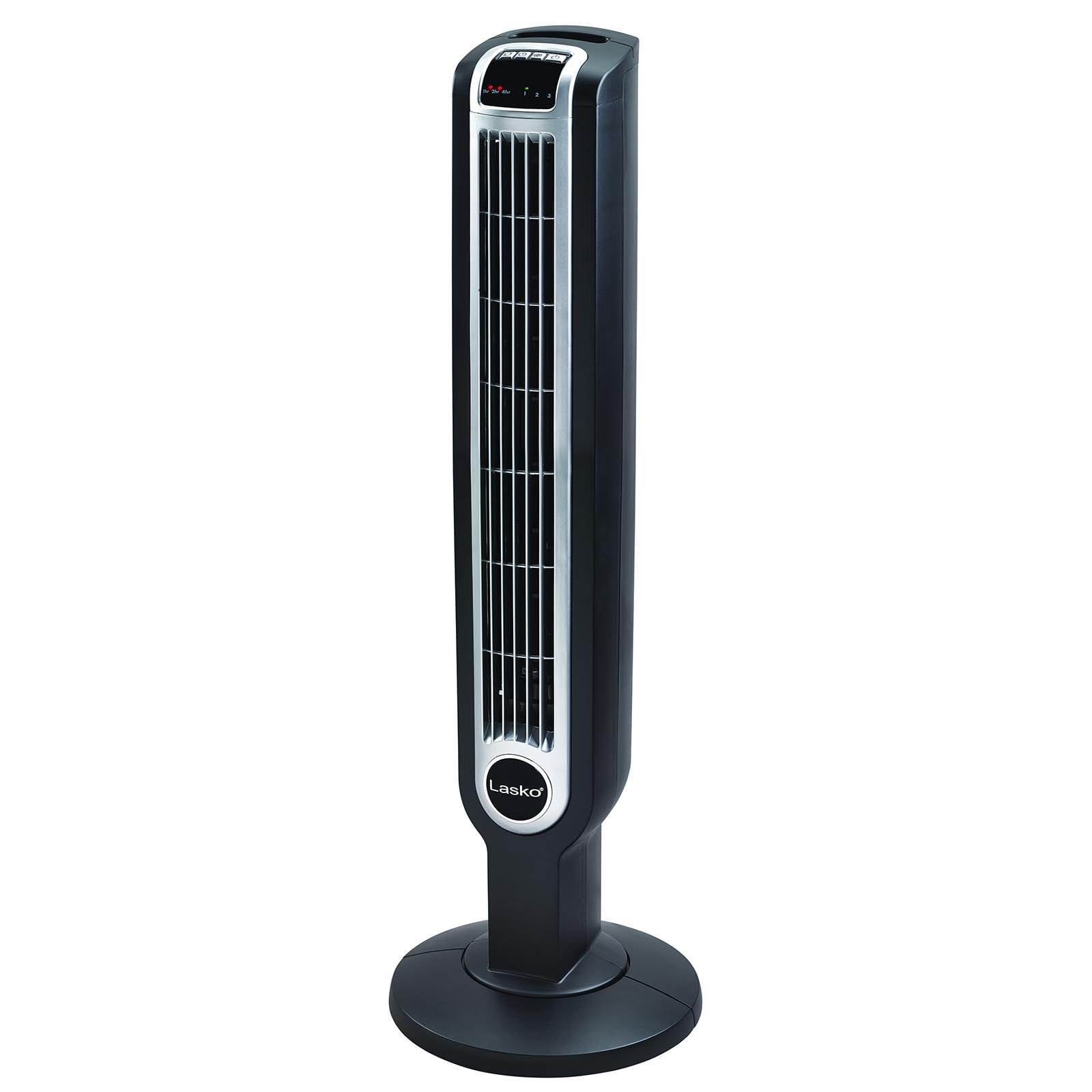 Lasko 36" 3 Speed Programmable Oscillation Tower Fan w/ Remote, Black