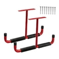 thumbnail image 3 of Flynix 2 Pieces Overhead Garage Storage Hook Hanging Hook Metal Display Rack Heavy Duty red, 3 of 9