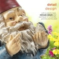 thumbnail image 6 of Alpine Corporation 12" Tall Outdoor Garden Gnome with Bird Yard Statue Decoration, Multicolor, 6 of 11