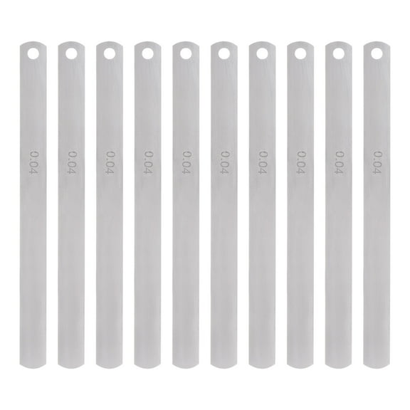 10 Packs Mn Steel Feeler Gauge 0.04mm Thickness 150mm Length Metric Filler Thickness Gage Gap Measuring Tool