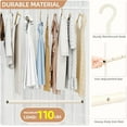 thumbnail image 4 of Adjustable Closet Rod Hanging Clothes Heavy Duty Closet Extender Hanging Rod Space-Saving Clothes Hanging Bar Double Closet Hanging Rod Hanging Closet Organizer Closet Bar,2 Pack White, 4 of 16