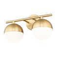 thumbnail image 3 of Z-Lite 7517-2V Realm Sphere 2 Light 16" Wide Vanity Light - Gold, 3 of 7