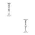thumbnail image 1 of Baohd Sleek Metal Candlestick Tea Light Holder Long Stand Flower Vase White M 2Set, 1 of 6