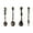 red patina, variant on Zincs Alloy Dessert Spoons with Ergonomic Handle for Seasoning Demitasse Scoops Antique Kitchen Tableware