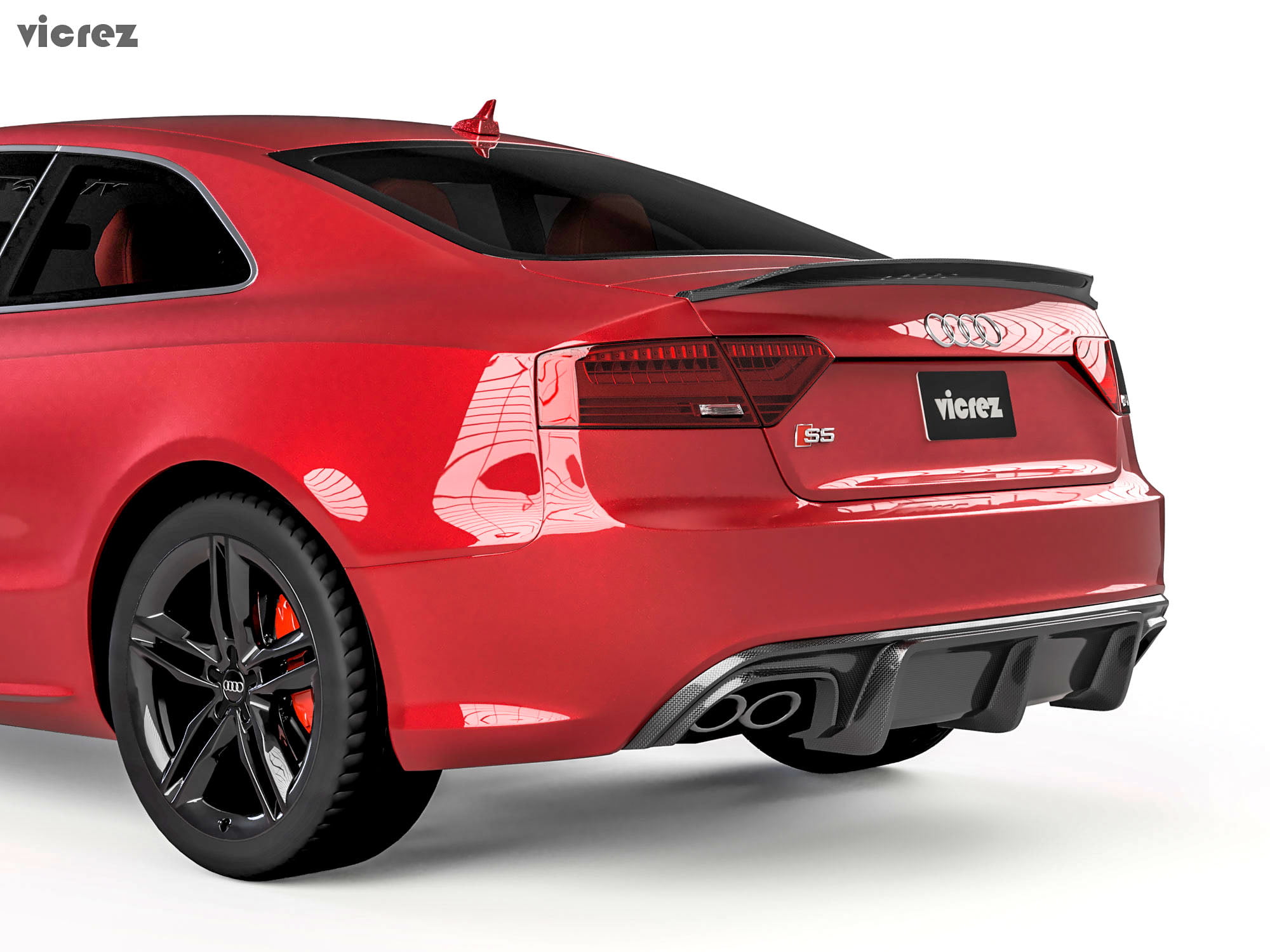 Vicrez Vz3 Carbon Fiber Rear Wing Spoiler Vz For Audi S5 Coupe 09 16 Walmart Com
