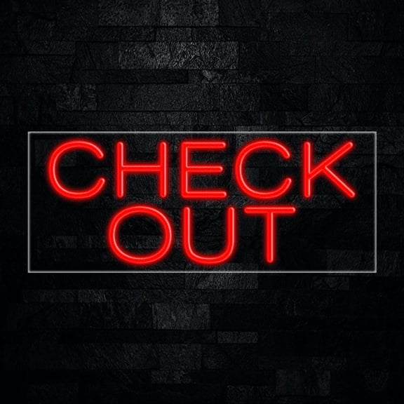 Check Out-LED Neon Sign 30"L x 12"H #30219