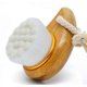 thumbnail image 3 of Cepillo de limpieza facial con mango de madera de bambú. Cepillo facial de fibra ultrasuave. blanco. Ormromra WRMH-484, 3 of 6