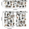 thumbnail image 6 of Halloween Kitchen Curtains Spooky Skeleton Gothic Kitchen Curtains Sets for Windows Halloween Window Valance 3 Piece Set for Kitchen Decorations, 6 of 6