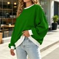 thumbnail image 5 of Color Block Sweatshirt For Women, Crewneck Puff Long Sleeve Tops, Fall Oversized Fashion Casual Pullover Shirts S-XXL, 5 of 7