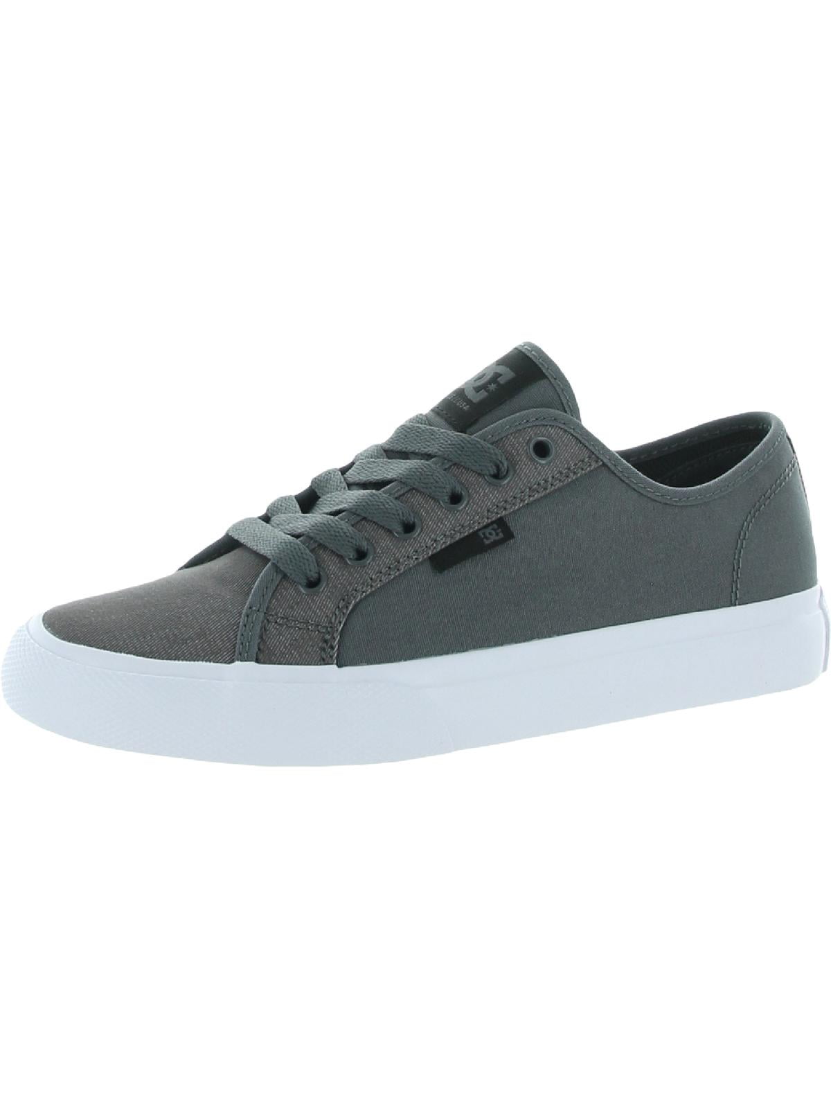 DC Shoes Trase TX Grey Grey White Canvas Lace Up Casual Shoes 