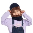 thumbnail image 6 of FZ FANTASTIC ZONE Kids Boys Girls Winter Warm Knit Beanie Hat Cap and Scarf Set with Fleece Lining,Blue, 6 of 8