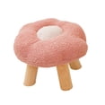 thumbnail image 2 of Repose-pieds Tabouret de Canapé Pouf Confortable en Forme de Fleur Ottoman Polyvalent Petit Rose, 2 of 9