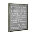 thumbnail image 3 of Kitchen Rules Rustic Grey List Typography Graphic Art Luster Gray Framed Art Print Wall Art, 3 of 6