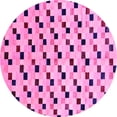 thumbnail image 1 of Ahgly Company Indoor Round Abstract Pink Modern Area Rugs, 3' Round, 1 of 4