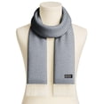 thumbnail image 2 of Bufanda Hecha a Mano AlpacaGrayWhite 2Pzas Gris/Blanco 170cm x 21cm Hechas a Mano Alpaca., 2 of 3