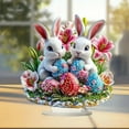 thumbnail image 4 of WMGHA Easter Decorations- Acrylic Easter Bunny Decor, 2D Flat Sign, Party Decoration Easter Decor Desktop Display for Display Shelf Home Fireplace, 7.5 x 7.8 inchs, 4 of 5