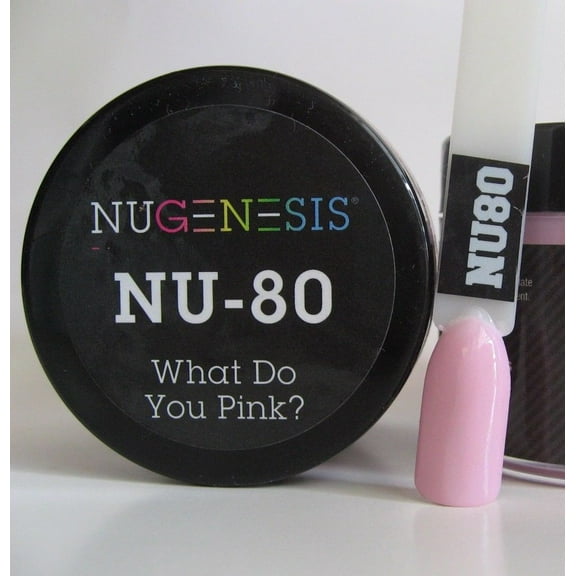 NUGENESIS Nail Color Dip Dipping Powder 1.5oz/43g jar - NU80 What do you Pink