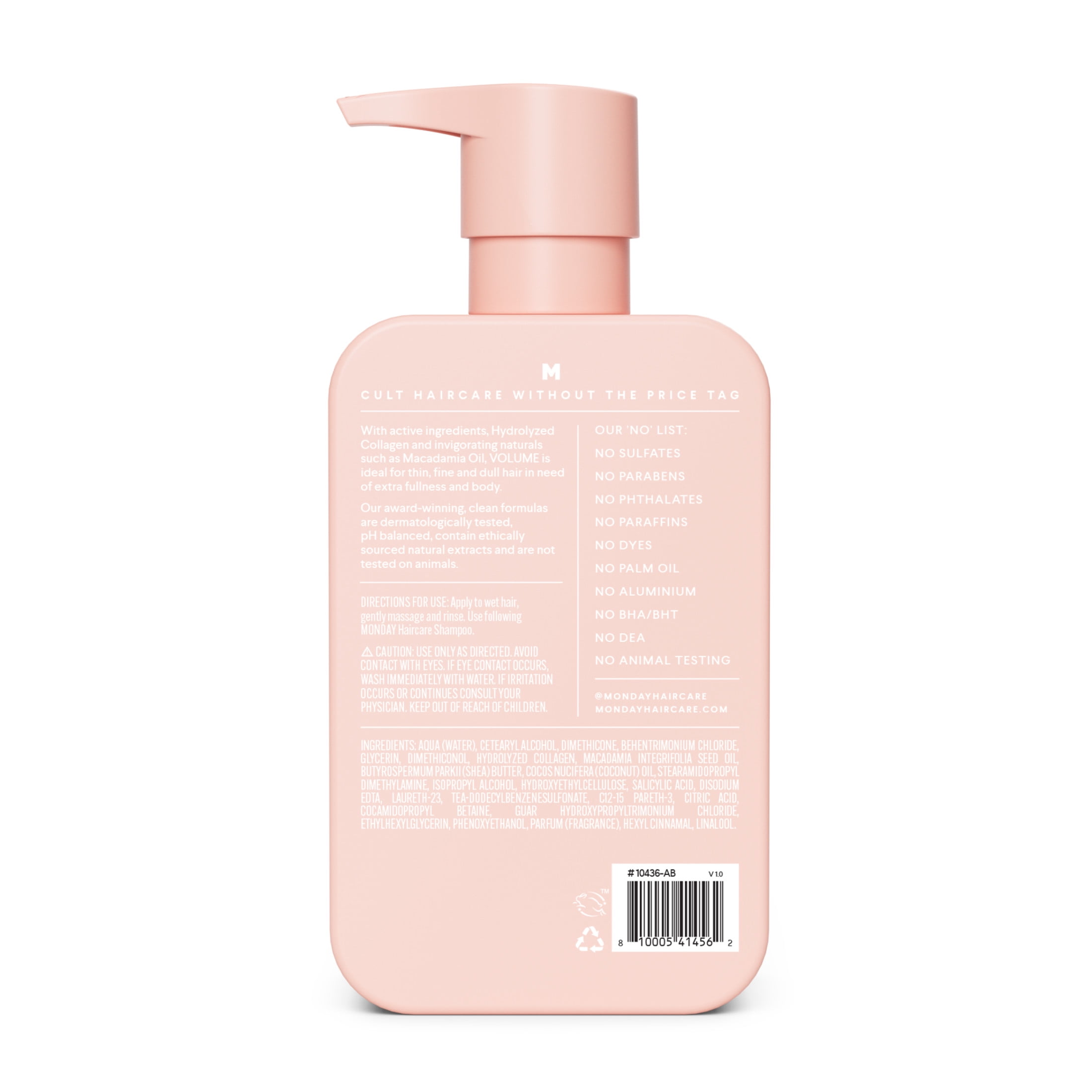 MONDAY Haircare VOLUME Conditioner Sulfate and ParabenFree 354ml (12oz)  (图3) MONDAY Haircare VOLUME Conditioner Sulfate and ParabenFree 354ml (12oz)  (图3)