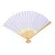 thumbnail image 5 of Abanico de papel plegable de bambú, abanico de mano en blanco, abanico plegable de papel blanco 10 pulgadas, 5 of 9