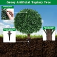 thumbnail image 5 of 2 16in Artificial Boxwood Sphere Bushes - UV Resistant, with Stakes, Porch/Planter/Indoor Decor, 5 of 8