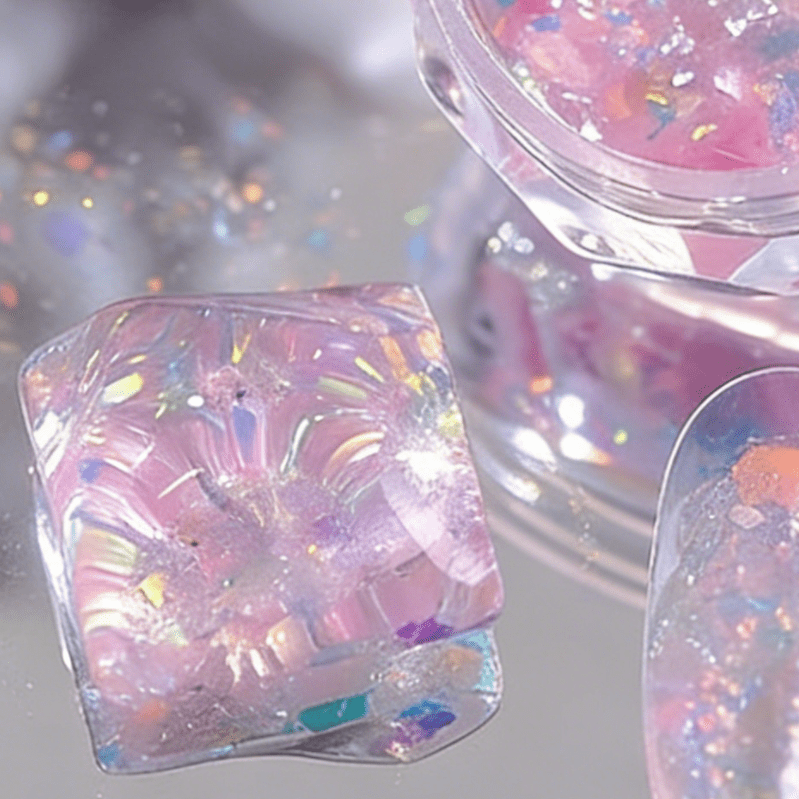 suxuMhao Decor Nail Glitter Powder, 1.9g Total (5 Pieces, 0.38g Each), Multiple Colors, Nail Holographic Powder, Nail Iridescent Flakes, Nail Opal Powder, Perfect for Nails DIY Crafts, Style 11