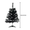 thumbnail image 4 of Vikakiooze Halloween Black Artificial Christmas Tree, Snow Flocked Christmas Tree Hinged Artificial Pines Tree, Branch Tips Easy to Instal, Mini Christmas Tree Christmas Decorations, 4 of 9