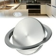 thumbnail image 1 of Embedded Trash Chute Lid, Countertop Trash Chute, Stainless Steel Trash Grommet, Built-In Round Cover Swing Flap Trash Bin Lid for Kitchen Bathroom Office Desk, 1 of 5