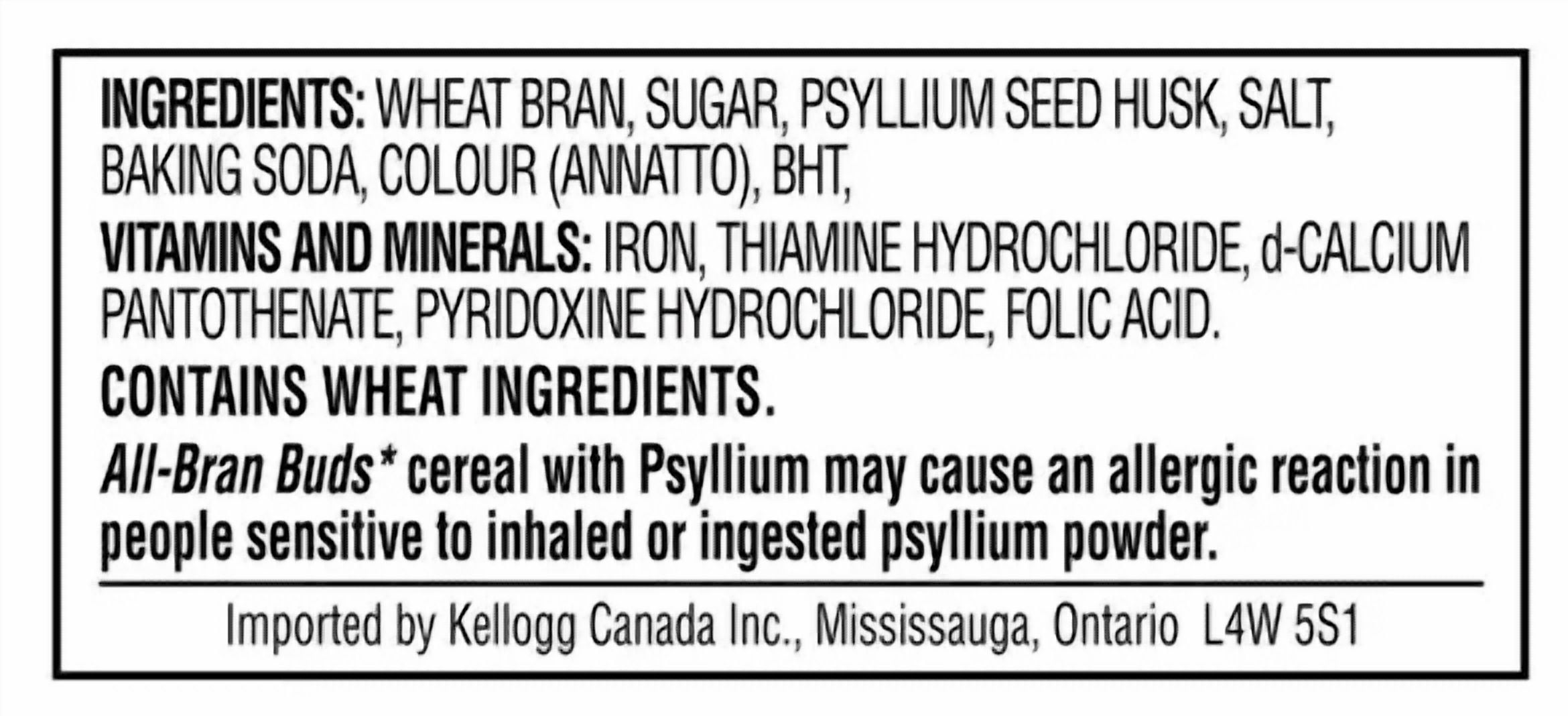 Kellogg's All-Bran Buds Cereal, 500g (3 Pack)