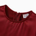 thumbnail image 4 of PatPat Tenues Assorties Rouges pour la Famille Robe en Satin Soyeux à Longues Manches Bouffantes Ou Chemise à Carreaux, 4 of 7