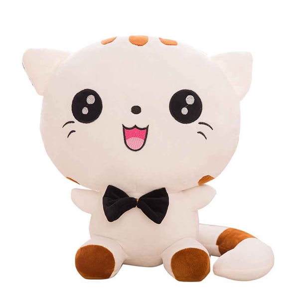 Almohada de cojín de felpa de gato, relleno de algodón PP, decoración del hogar, muñeca, cara sonriente, juguetes de peluche de dibujos animados, regalos, 50 cm Inevent WJ1190-09