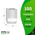 thumbnail image 2 of Clear Plastic Gift Bags, Gusseted Leakproof 1 Mil, 100 Count, 4 x 2 x 8 in, 2 of 8