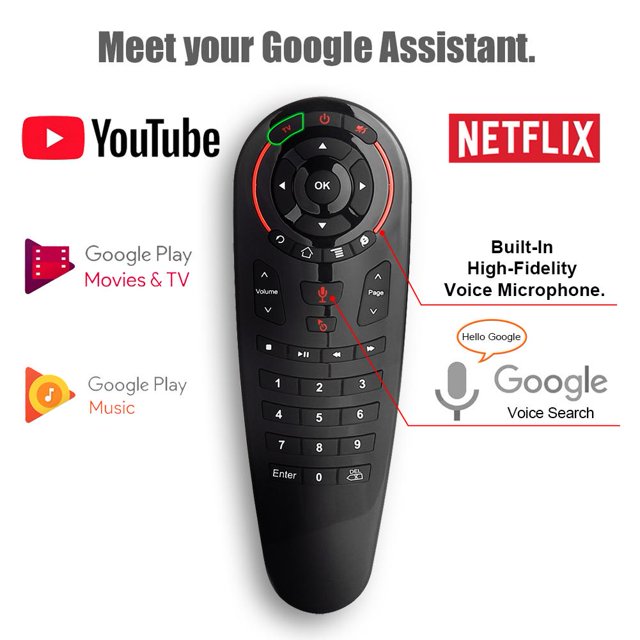 G30 Souris Aérienne Vocale Sans Fil 2.4G 18 Touches Détection Gyroscopique pour Ordinateurs Projecteurs Boîtiers Décodeurs HTPC Télécommande Intelligente