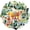 4A-50pcs, variant on 35pcs-50pcs Nature Stickers Forest Adhesive Wildlife Decals Trees for Laptops Suitcase Phone
