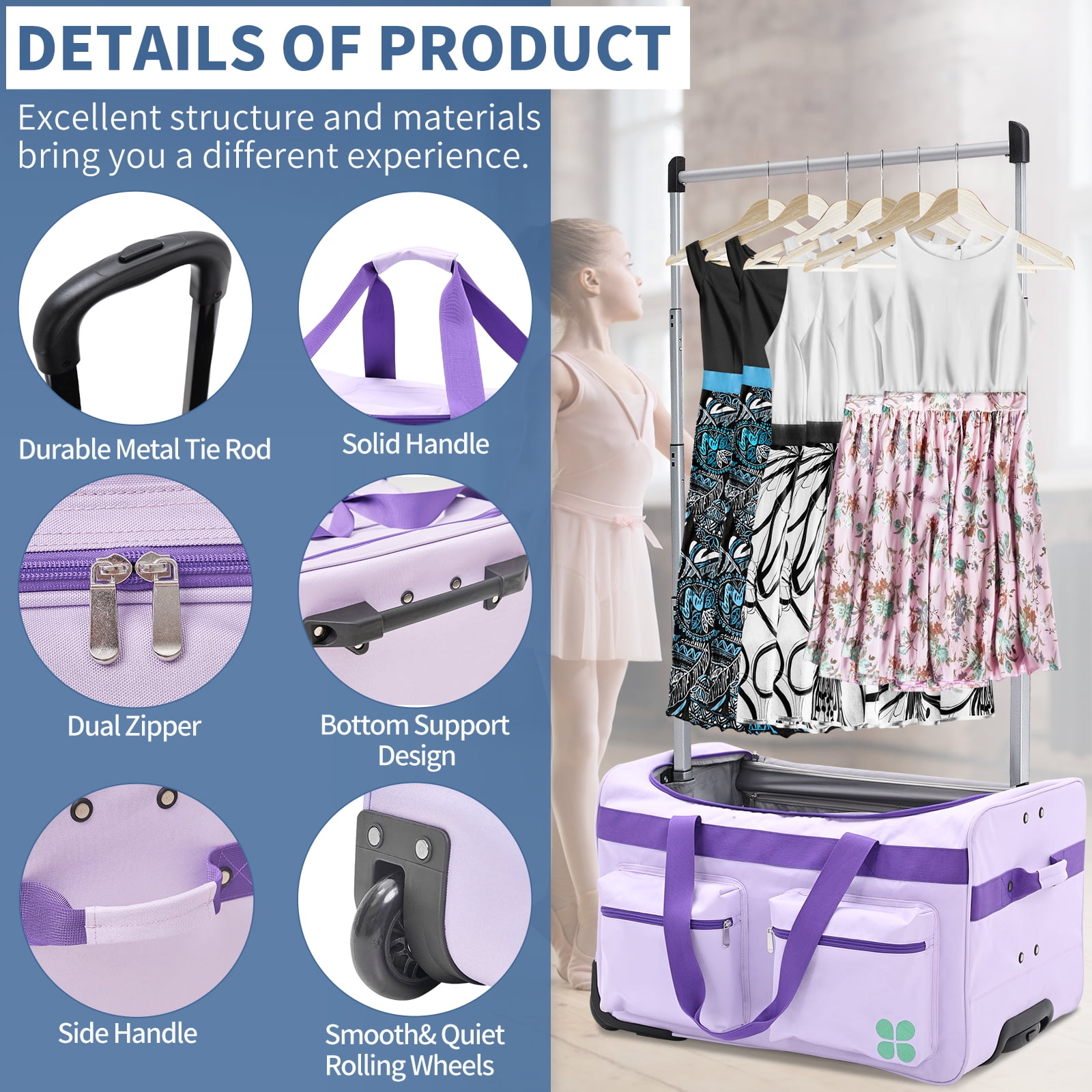 Slsy Dance Bag With Garment Rack, 28
