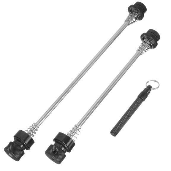 Vosarea 1Set Durable Black Metal Bike Anti Theft Skewer with Lever for Road and Mountain Bikes