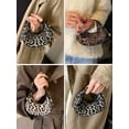 thumbnail image 6 of Deago Women's Leopard Print Handbag Cheetah Top Handle Clutch Purses Mini Zip Tote Hobo Bag (Black), 6 of 9