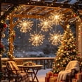 thumbnail image 2 of Qocolcyl 5 PCS Solar Hanging Firework 450 LED Lights, IP65 Waterproof Outdoor Pendant Lights with Remote, for Christmas Patio Wedding Party Yard, Xmas Holiday Decor and Home Decorations, 2 of 7