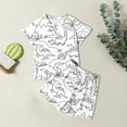 thumbnail image 4 of Vêtements Garçon T-Shirt à Manches Courtes Imprimé et Shorts Élastiques Col Rond Tenues d'Été pour Bébé Garçon Ensembles de Vêtements pour Garçons 9-10 Ans Mode Garçons, 4 of 7