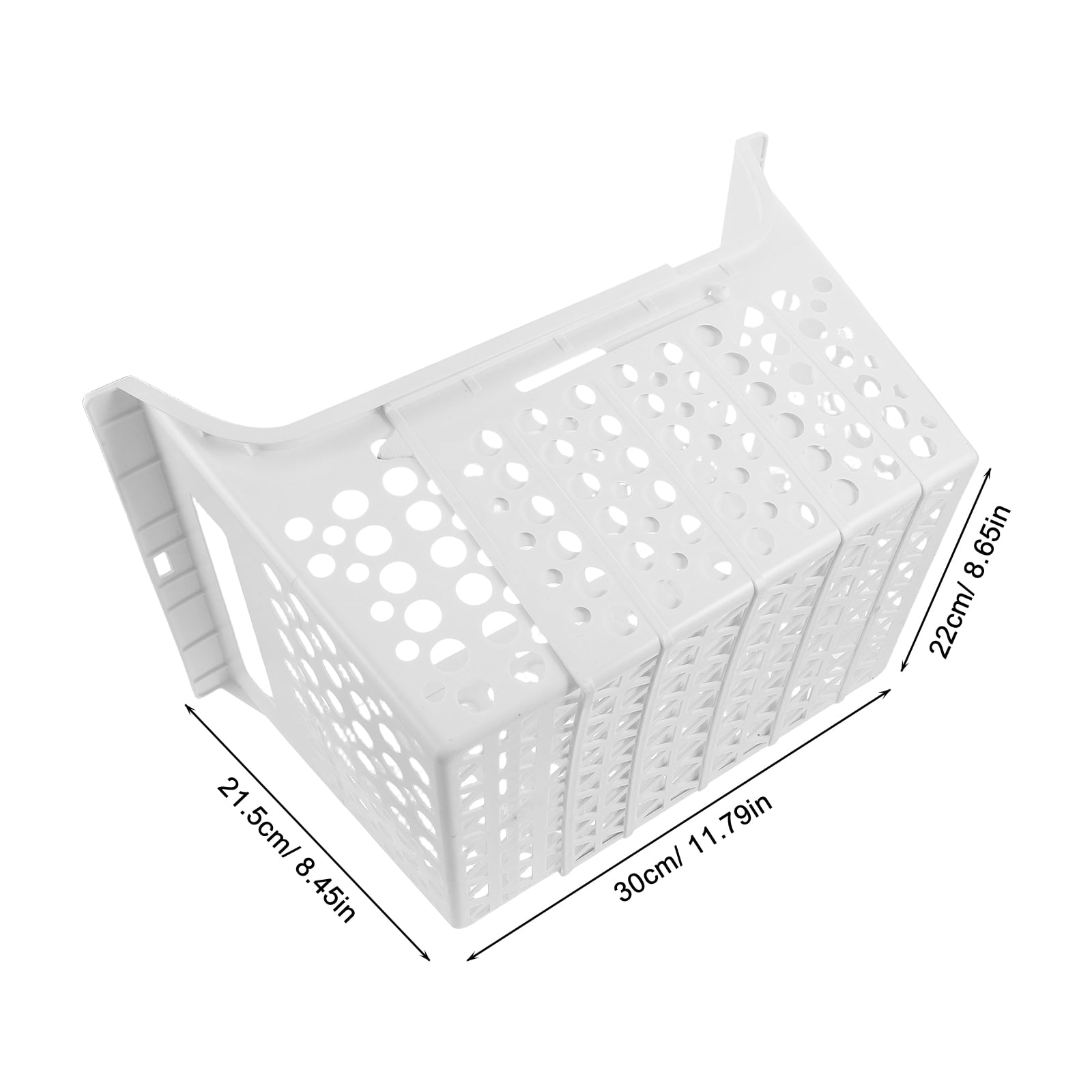 PENIKOKO White Wire Freezer Basket with Builtin Shelf and Universal Fit for Home Fridge Organization