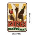 thumbnail image 4 of Chapa Vino Metal Pintura Hierro Rectangular Pared Artesanía Casera Artística 20x30cm, 4 of 9
