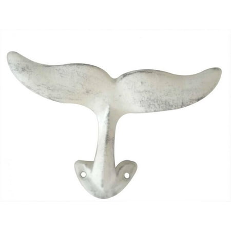 Cars Decorative Wall Hook - Rustic Whitewashed Cast Iron Decorative Whale Hook 5